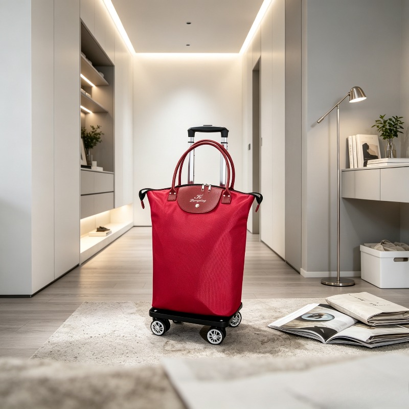 Pull Cart Fold - Compacte opvouwbare boodschappenkar, afneembare dubbelzijdige trekkar,