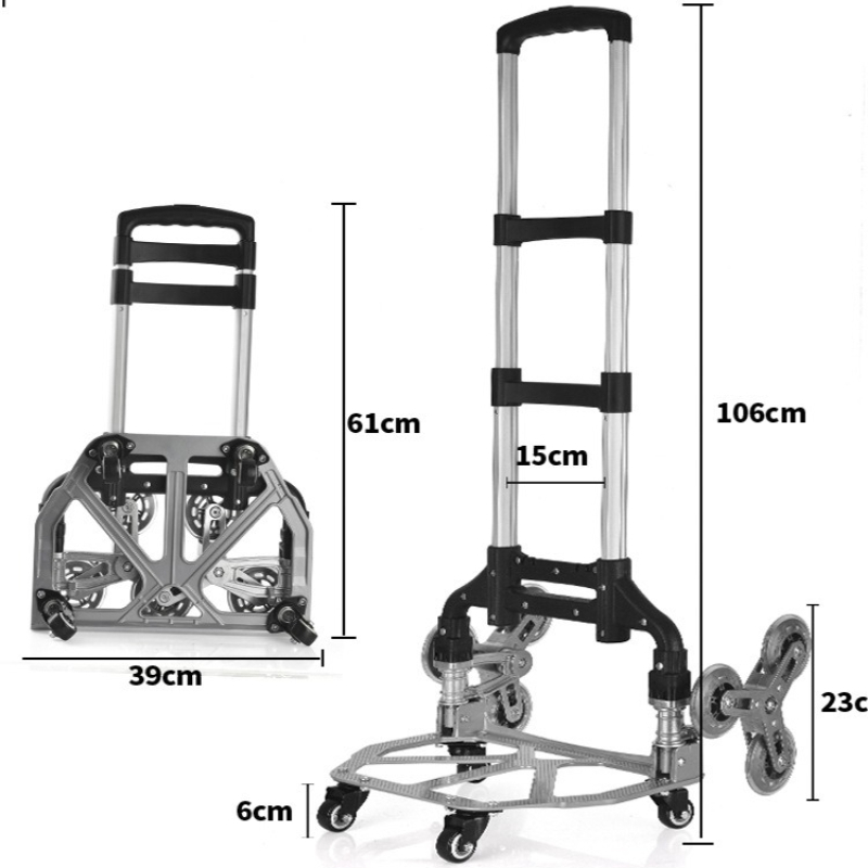 Pull Cart Fold - Traplopen, handkarren, goederen vervoeren, kleine aanhangwagens,